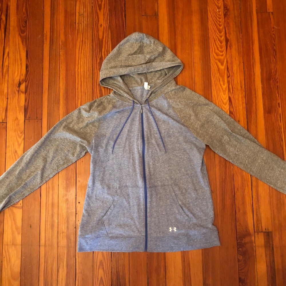 Under Armour Purple Grey Zip Up Jacket Large